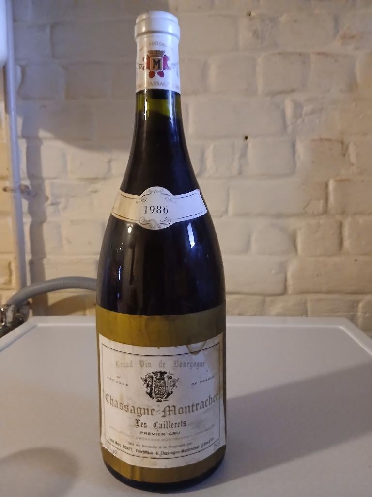 Vends bouteille Chassagne - Montrachet 1986, Ophalen, Zo goed als nieuw, Vol