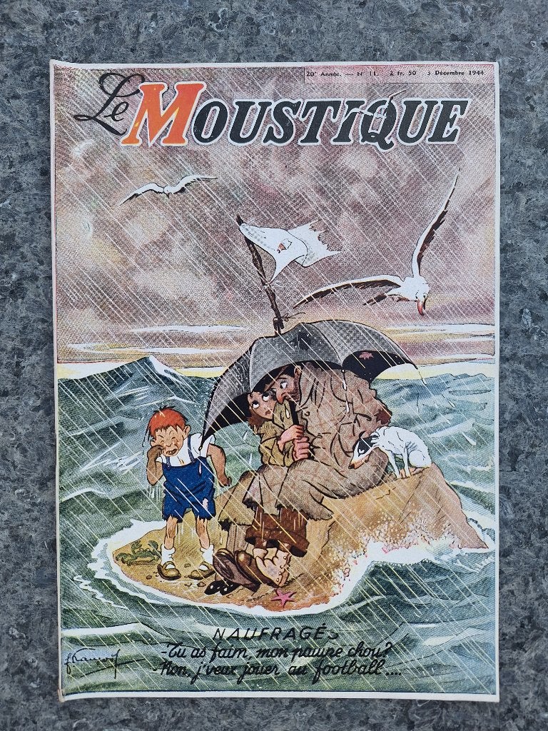 Sirius Maurice Tillieux - Moustique 11 (1944), Verzamelen, Ophalen of Verzenden, Overige figuren, Gebruikt, Overige typen