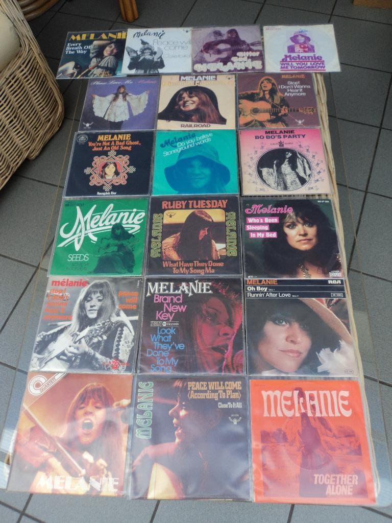 Mélanie, un lot de 19 célibataires pour 25 euros !, Enlèvement ou Envoi, Single, 1970 - 1979, Utilisé