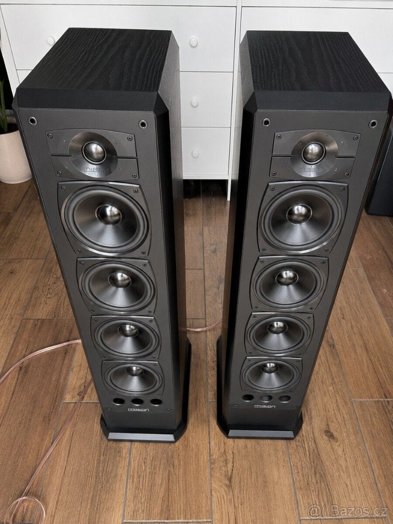 MISSION 753 (Zwart) - HIFI Speakers, Ophalen, Stereo speakers, 120 tot 150 watt, Zo goed als nieuw