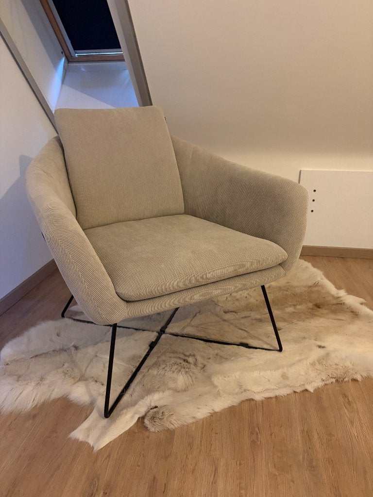 Fauteuil grijs riverdale, Ophalen, Zo goed als nieuw, 75 tot 100 cm, 100 tot 125 cm