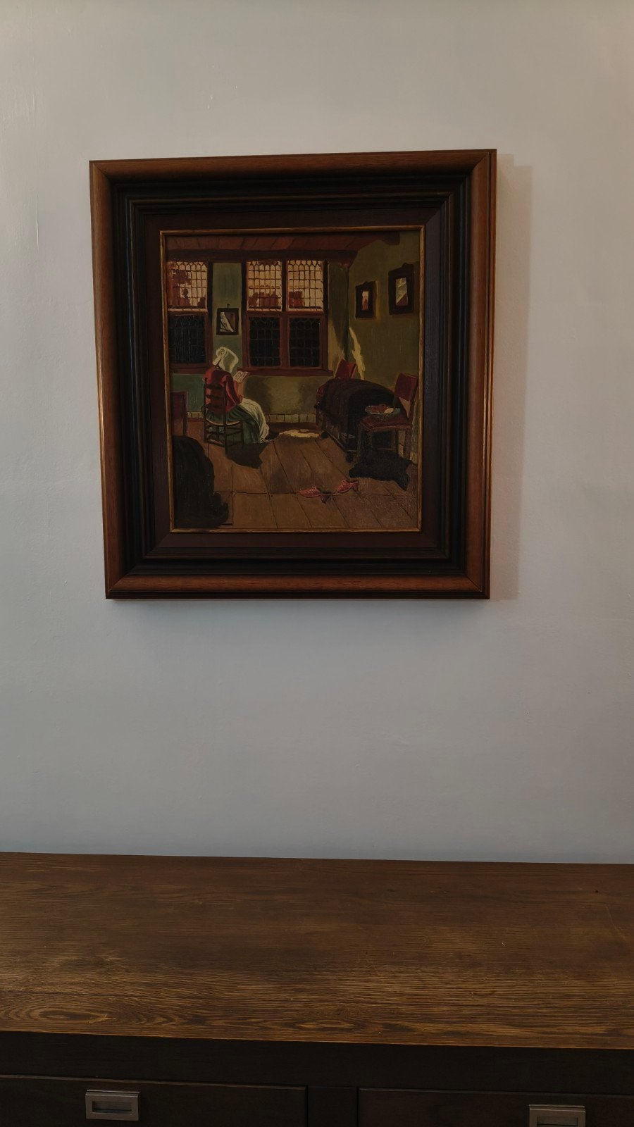 prachtig groot olieverf schilderij, Antiek en Kunst, Ophalen of Verzenden, Olieverf