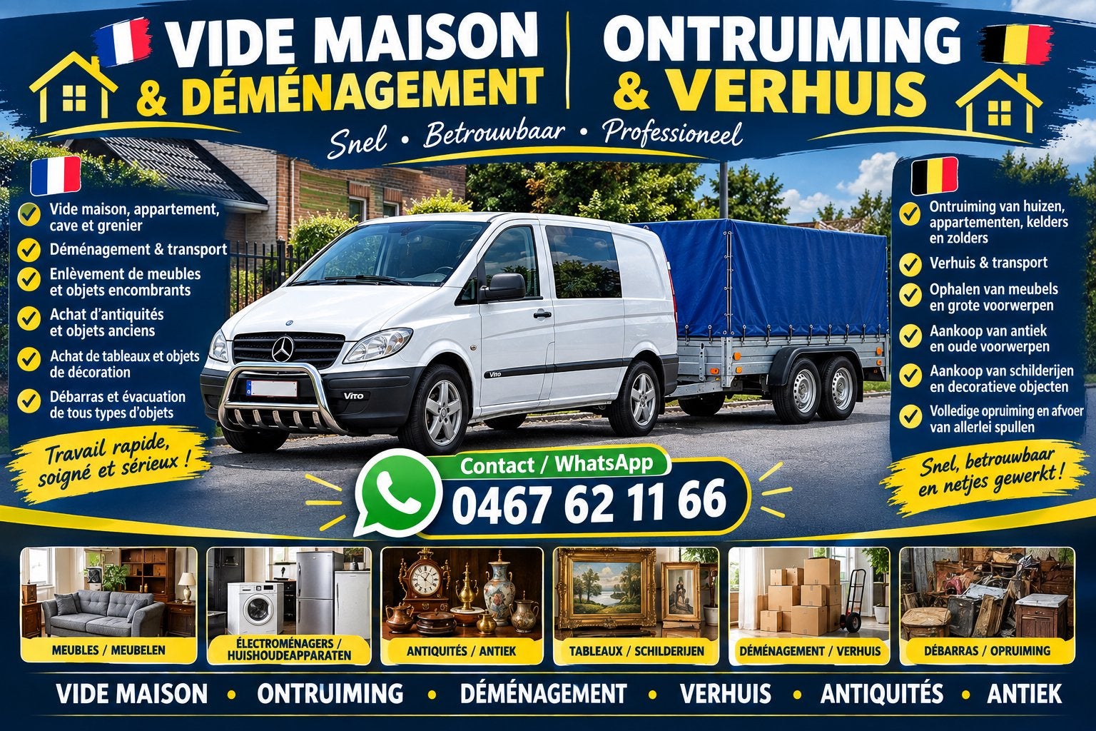 Vide maison & demenagement / ONTRUIMING & VERHAUIS, Enlèvement ou Envoi