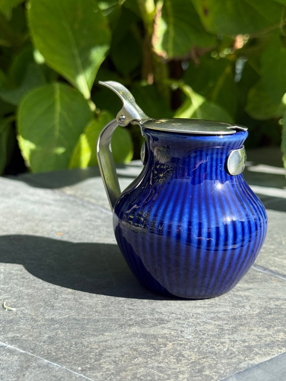 Vintage Rörstrand F555 Sweden blauw keramieken potje, Enlèvement ou Envoi