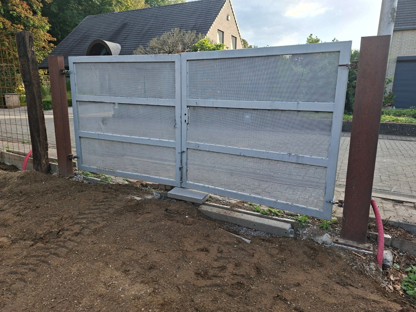 dubbele poort, 200 cm ou plus, Portail battant, Acier, Utilisé