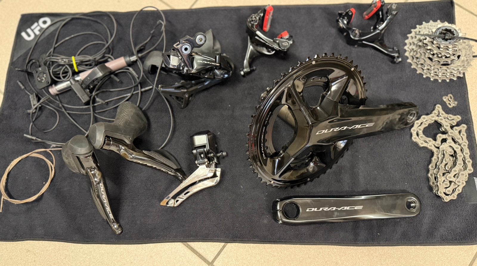 Grouoe Shimano dura ace di2 9150 complet neuf, Ophalen of Verzenden, Zo goed als nieuw, Derailleur of Ketting, Aluminium