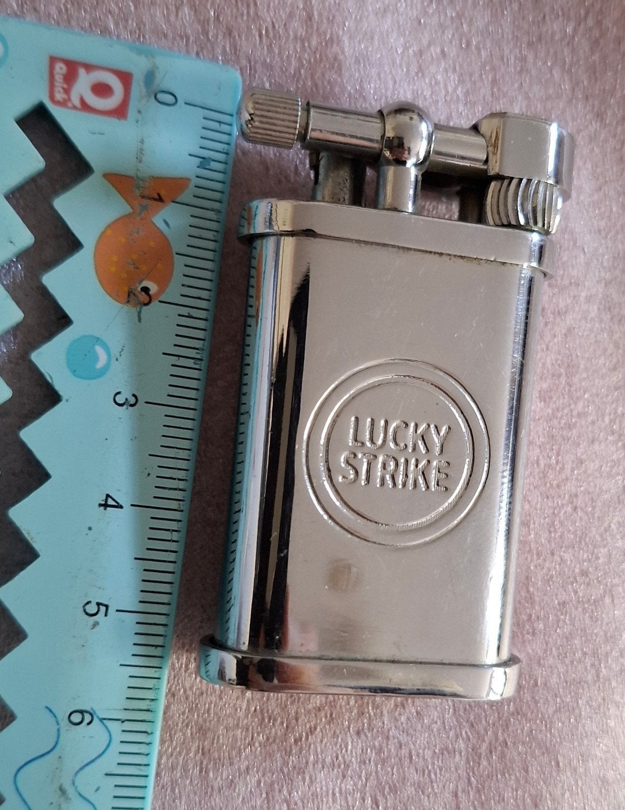 Vintage Aansteker Briquet Lucky Strike Inox   15, Collections, Enlèvement ou Envoi, Briquet