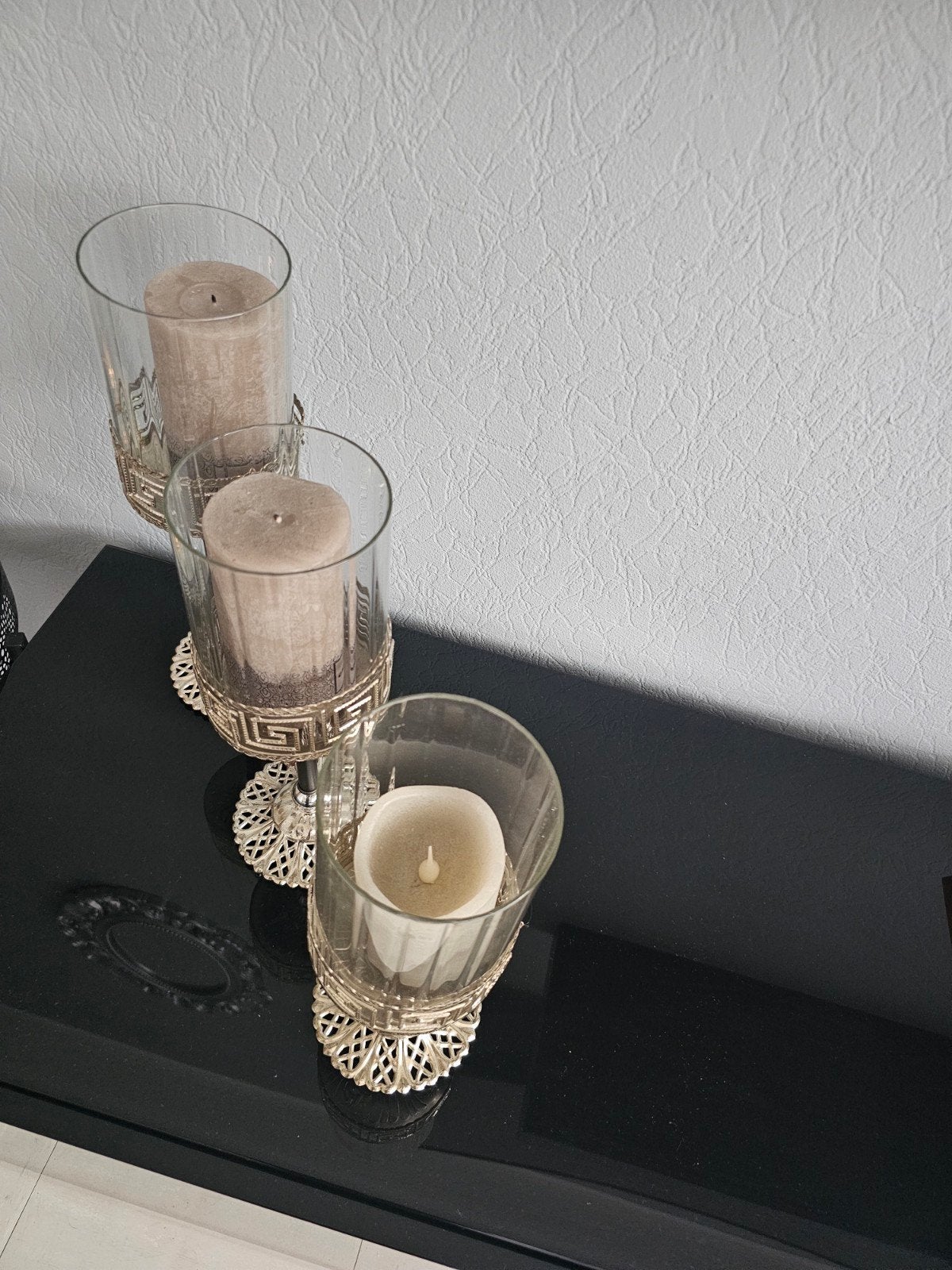 bougeoirs, Huis en Inrichting, Decoratieve rand, Rond, Ophalen of Verzenden, Glas