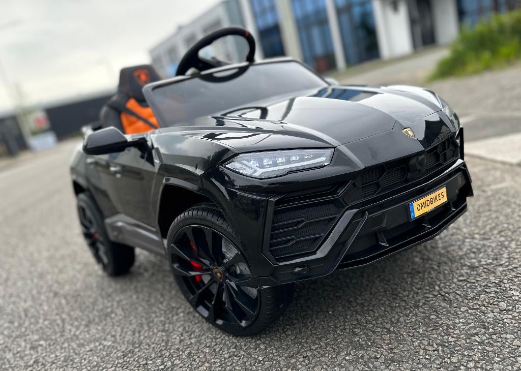 Lamborghini Urus 12v zwart RC - Leer - Rubberbanden - FM, Enlèvement ou Envoi, Neuf