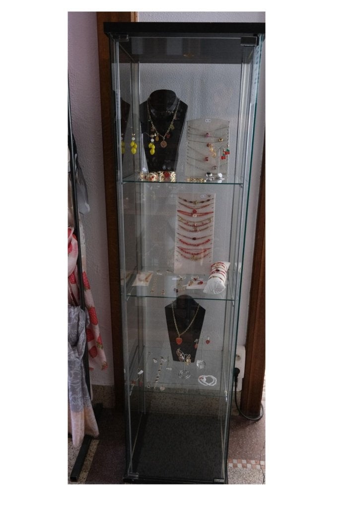 Vitrine colonne, 25 à 50 cm, Avec porte(s), Comme neuf, Verre