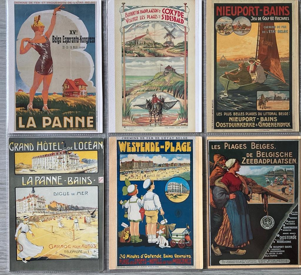 Retro postkaarten Belgische kust, Verzamelen, Ophalen of Verzenden