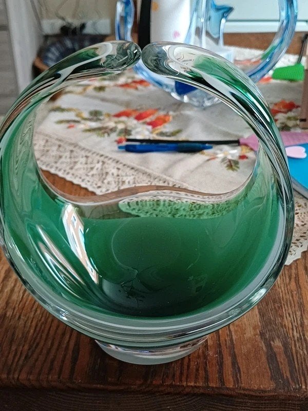 Flygsfors Basket/Beker „Shell” — Paul Kedelv 1962, Antiek en Kunst, Verzenden