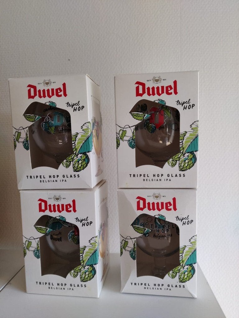 4 Duvel glazen Tripel Hop Belgian IPA, Enlèvement ou Envoi, Neuf, Verre à bière