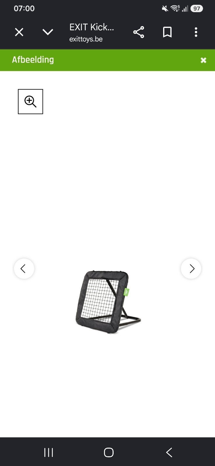 Voetbal Rebounder, Enlèvement
