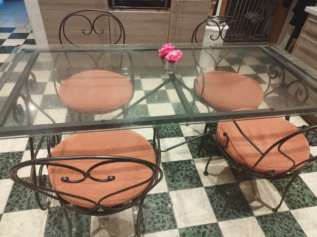 Table fer forger, Ophalen, 50 tot 100 cm, Zo goed als nieuw, Vijf personen of meer