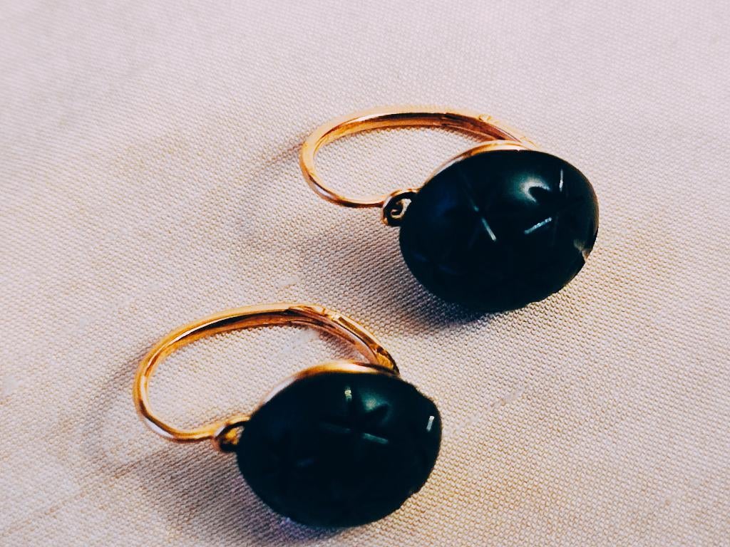 Napoleon III tijdperk gouden oorbellen, Bijoux, Sacs & Beauté, Bijoux anciens, Enlèvement ou Envoi, Or, Boucles d'oreilles