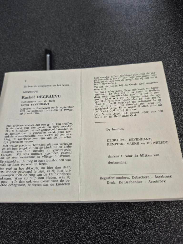 Bidprentjes Snellegem, Ophalen of Verzenden
