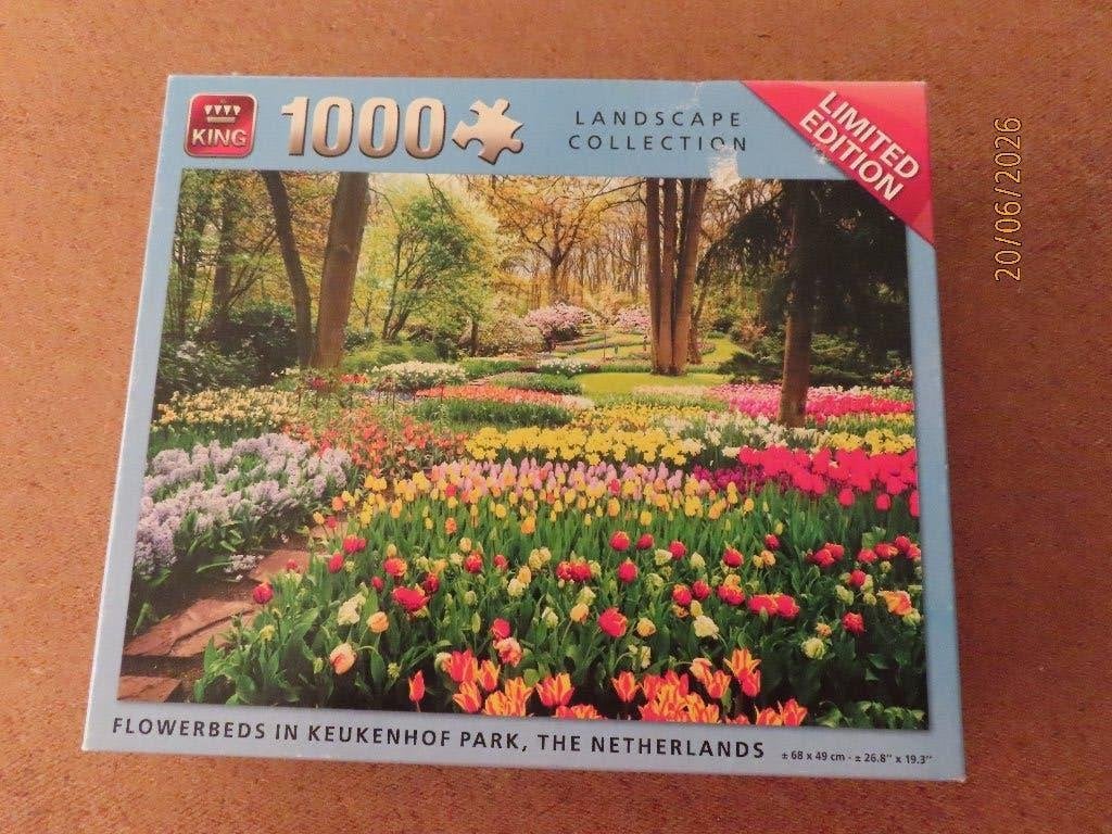 Puzzel 1000 st - Limited Edition Landscape - Keukenhof Park, Hobby en Vrije tijd, Denksport en Puzzels, Gebruikt, Legpuzzel, 500 t/m 1500 stukjes