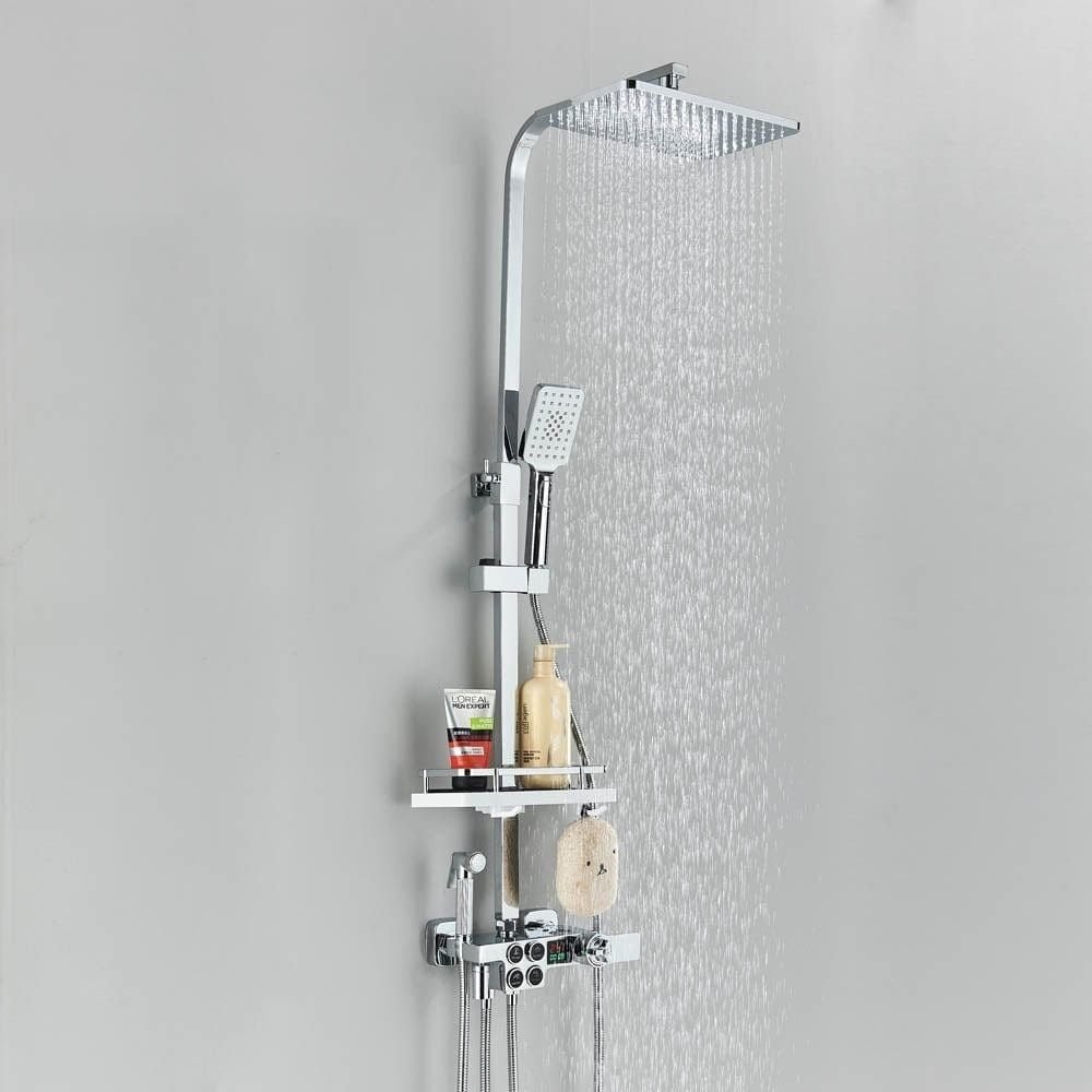 Colonne de douche thermostatique chromée avec écran digital, Maison & Meubles, Enlèvement ou Envoi, Neuf, Autres types