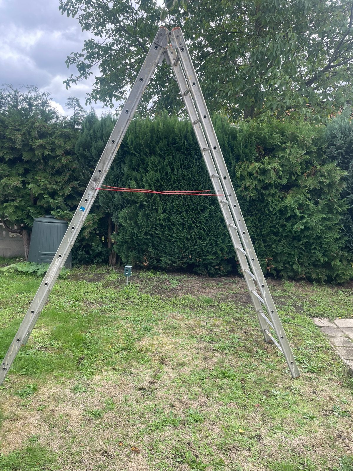 Ladder 12 treden, Doe-het-zelf en Bouw, Ophalen, Gebruikt, Ladder, 2 tot 4 meter