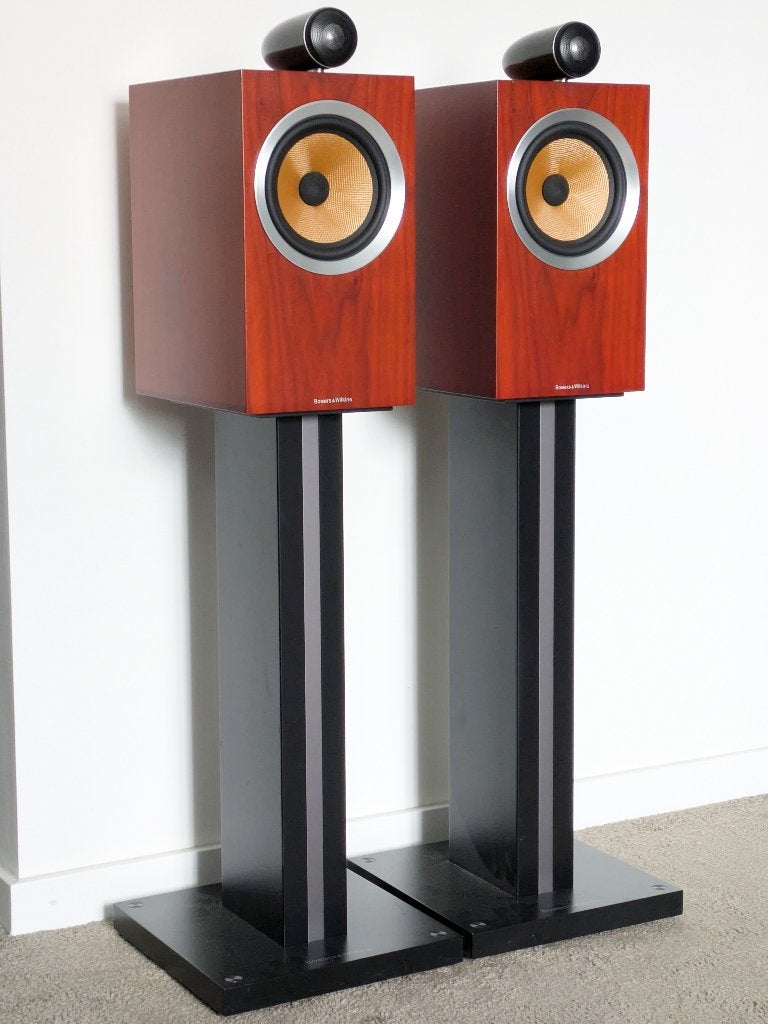 Bowers & Wilkins B&W CM6 S2 - Rosenut - met originele stands, Audio, Tv en Foto, Luidsprekerboxen, 120 tot 150 watt, Ophalen of Verzenden