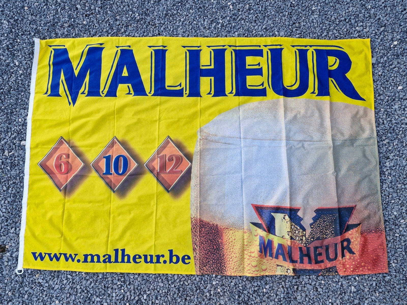 Vlag biermerk Malheur, Verzamelen, Ophalen of Verzenden