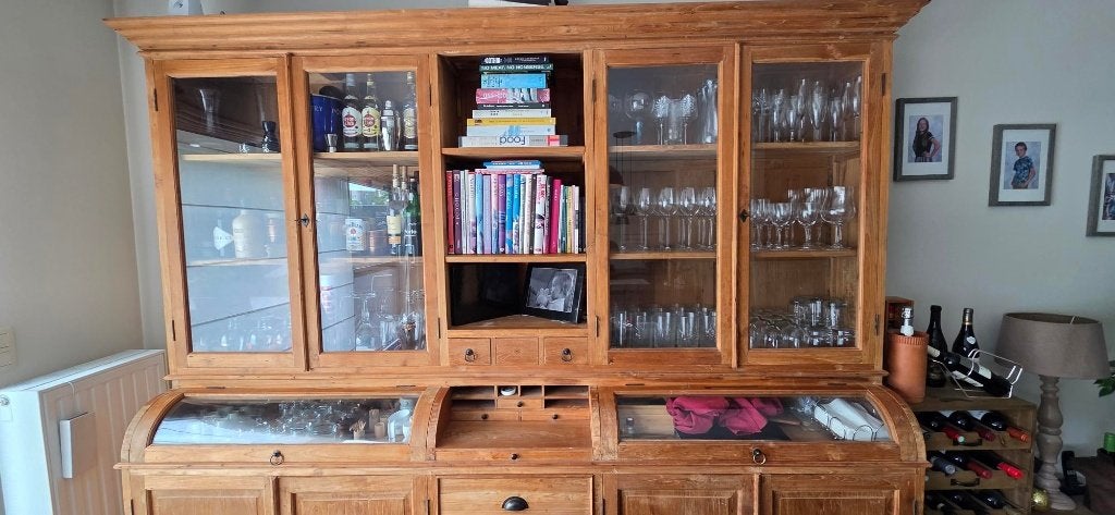 Ancien meuble buffet de boulangerie, Pin, Avec tiroir(s), 200 cm ou plus, Comme neuf