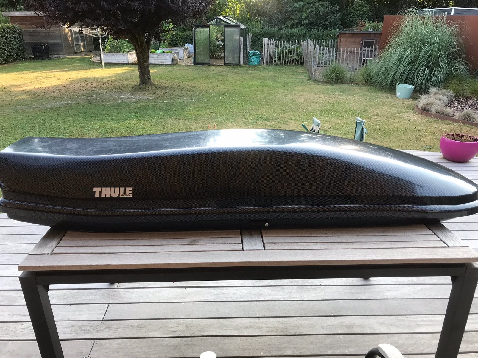 Coffre de toit Thule carbon, Autos : Divers, Coffres de toit, Enlèvement, Comme neuf