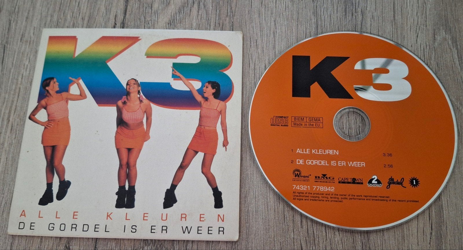 CD single studio 100 originele K3 Alle Kleuren, Cd's en Dvd's, Cd's | Kinderen en Jeugd, Ophalen of Verzenden, Zo goed als nieuw