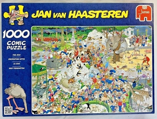 Jan van Haasteren Dierentuin Artis 1000 stukjes puzzel Jumbo, Hobby en Vrije tijd, Verzenden, 500 t/m 1500 stukjes, Zo goed als nieuw