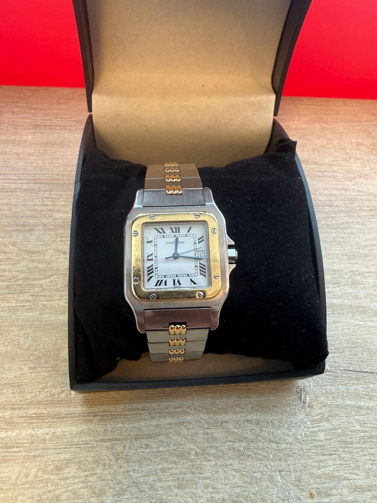 Cartier Santos 2961, Montre-bracelet, Autres marques, Enlèvement ou Envoi, Or