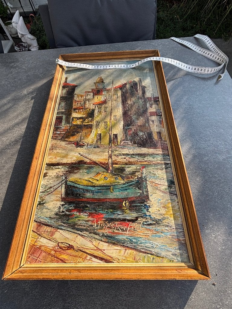 Schilderij op doek, Antiquités & Art, Art | Peinture | Classique, Autres techniques, Signé, Enlèvement, Autres styles