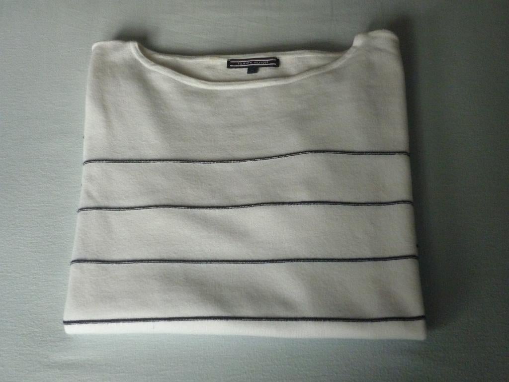 Gestreepte Zomertrui Tommy Hilfiger, Kleding | Dames, Truien en Vesten, Maat 38/40 (M), Tommy hilfiger, Wit, Nieuw