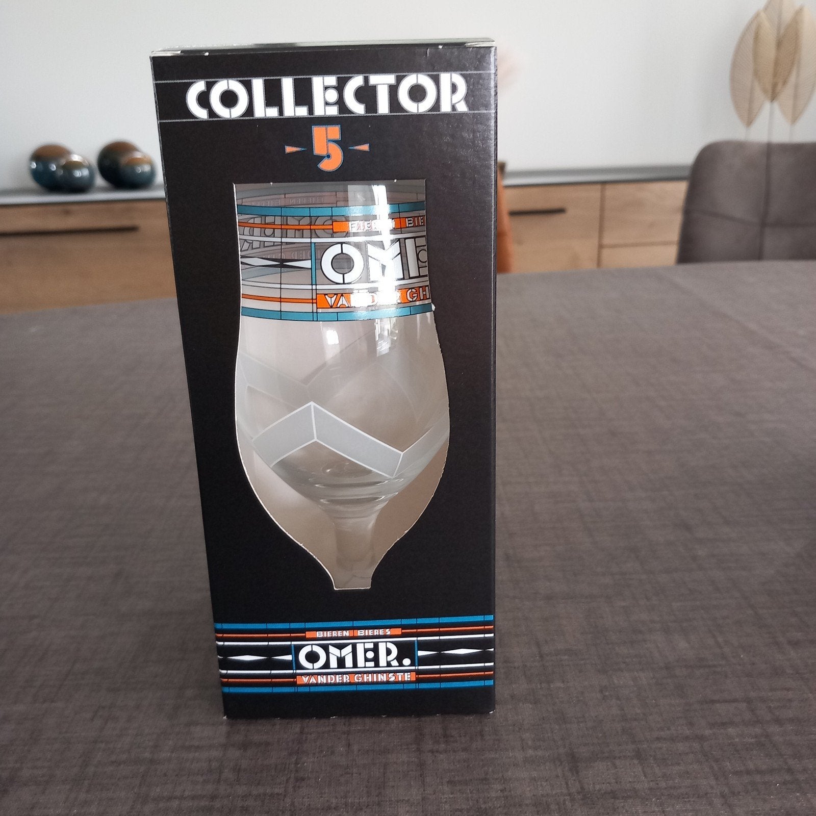Omer glas Collector 5, Verzamelen, Glas en Drinkglazen, Ophalen, Nieuw, Bierglas