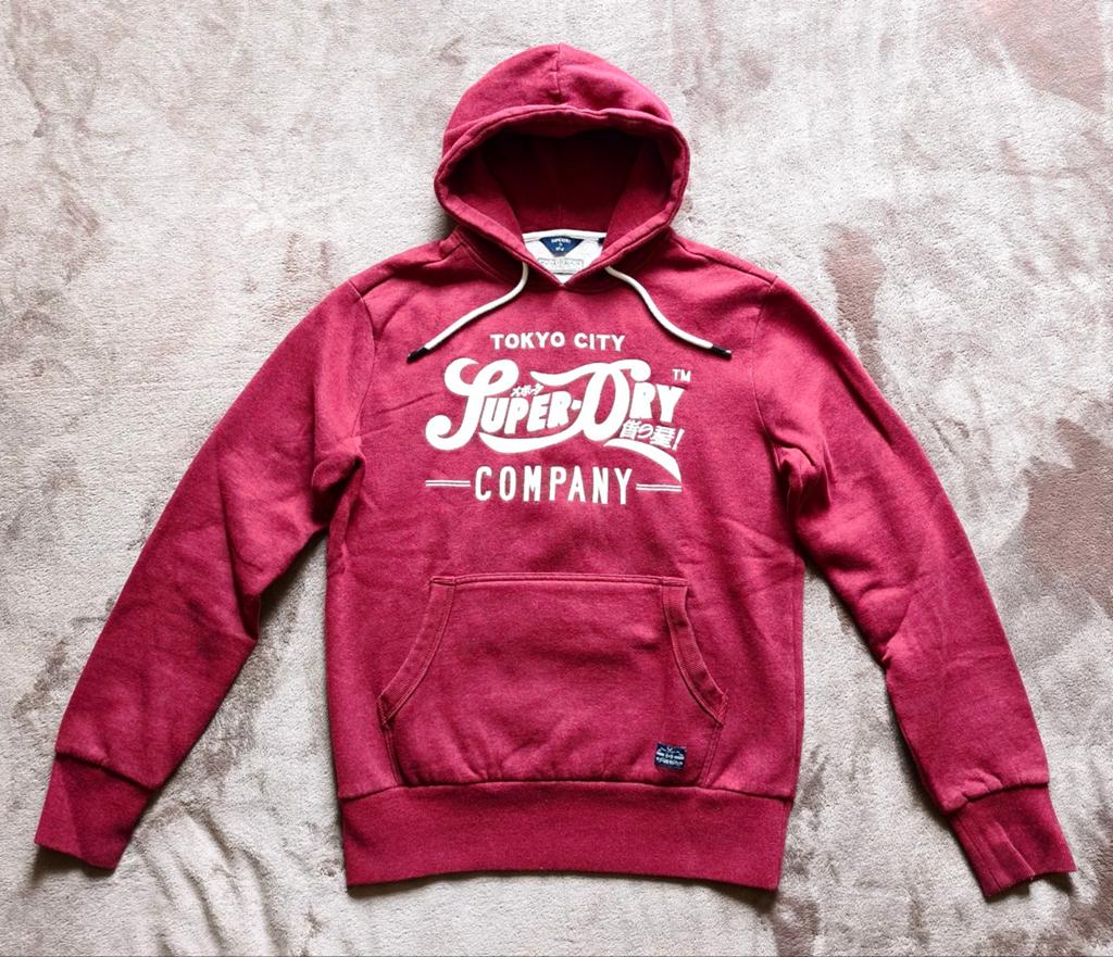 Superdry hoodie - maat: M - kleur: bordeaux, Kleding | Heren, Overige kleuren, Maat 48/50 (M), Nieuw, Ophalen of Verzenden