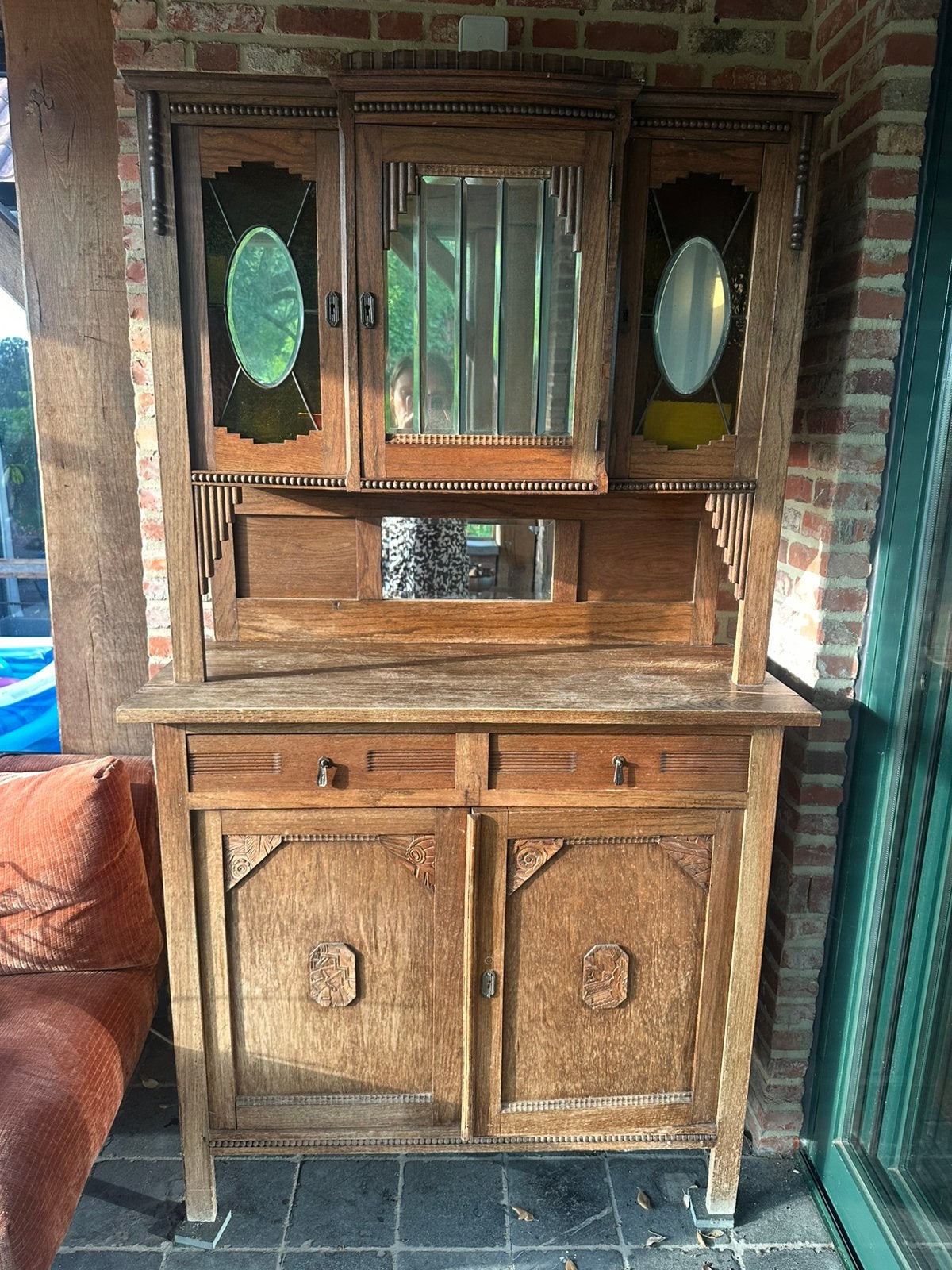 Art Deco buffetkast, Maison & Meubles, Armoires | Buffets, Utilisé, 150 à 200 cm, 100 à 150 cm, 25 à 50 cm, Avec tiroir(s), Avec porte(s)