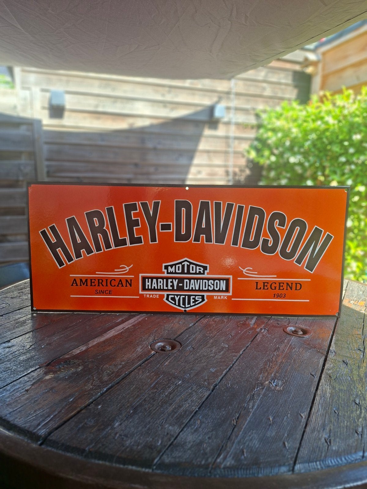 panneau d'affichage en émail Harley Davidson, Envoi, Panneau publicitaire