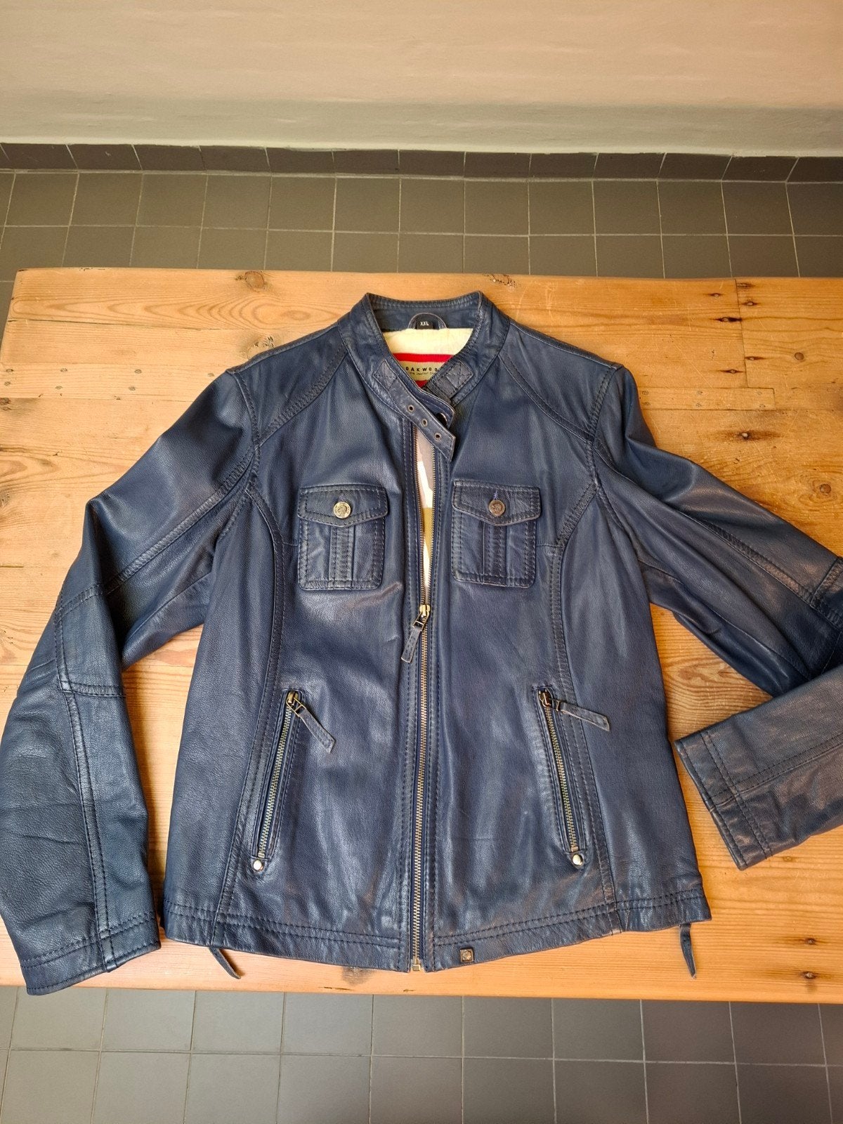 Vestes en cuir Oakwood, Enlèvement ou Envoi, Bleu
