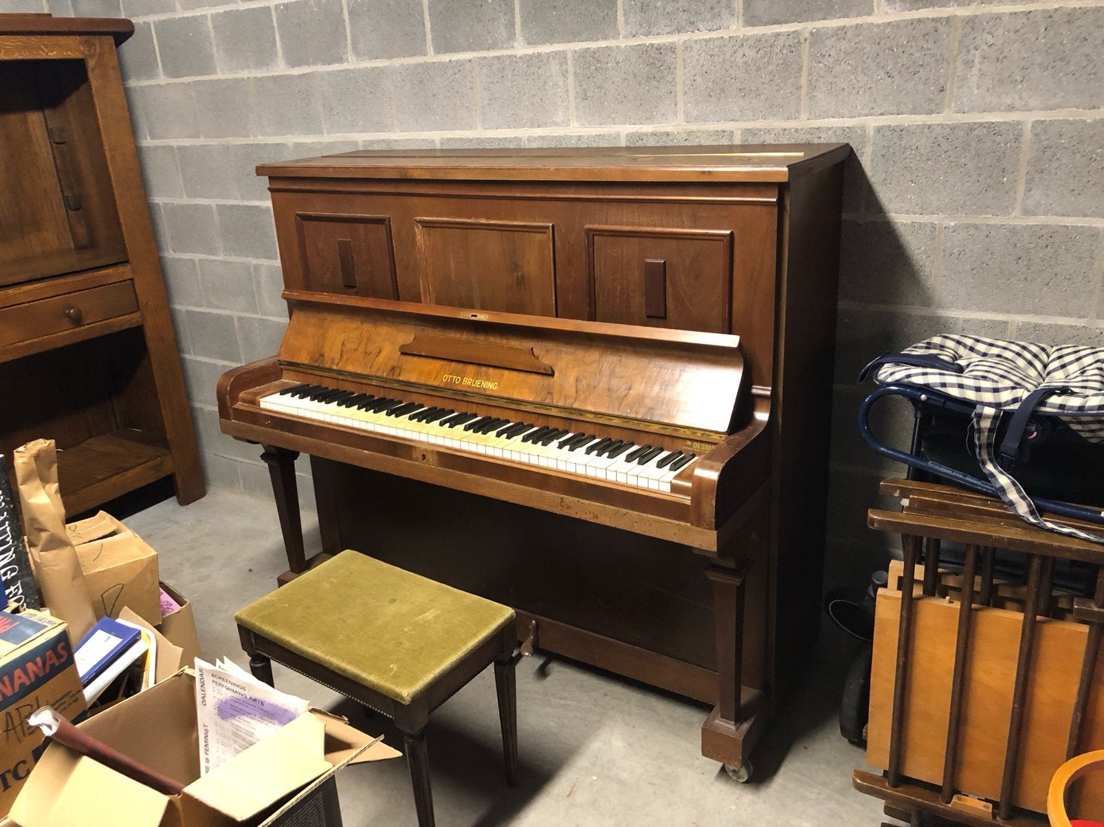 Piano en stoeltje, Muziek en Instrumenten, Ophalen, Gebruikt, Overige kleuren, Piano