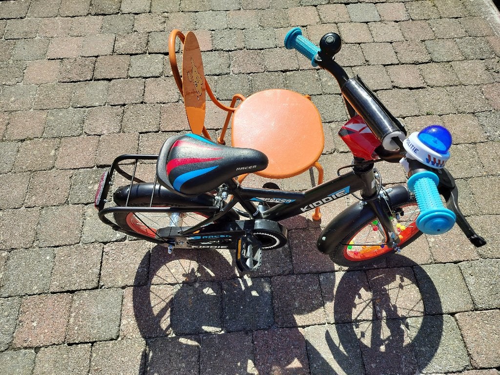 Kinderfiets Kiddie Racer 14inch, Fietsen en Brommers, Ophalen, Terugtraprem, Zijwieltjes, Gebruikt