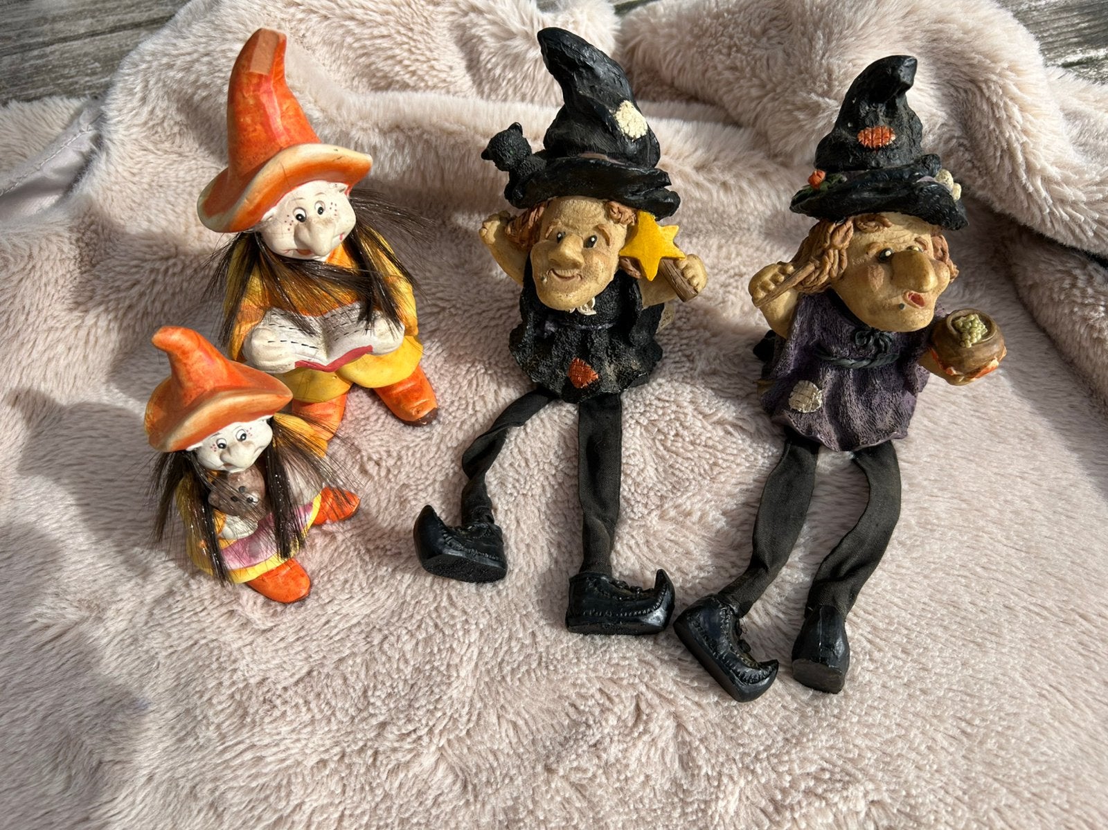4 heksenbeeldjes ideaal voor Halloween decoratie, Tuin en Terras, Ophalen of Verzenden, Zo goed als nieuw