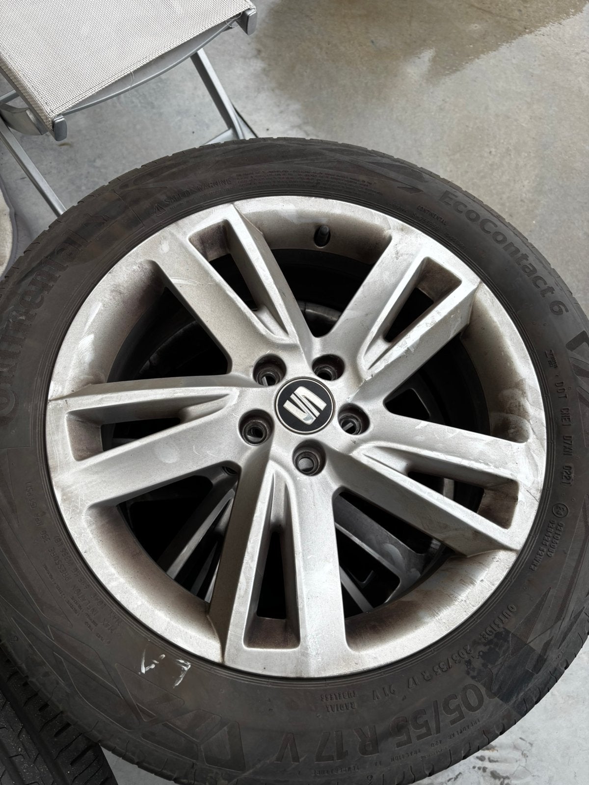 Jantes de selle 5x100 sur pneus d'été 205/55/17, Autos : Pièces & Accessoires, Enlèvement, Pneus été, Pneu(s)