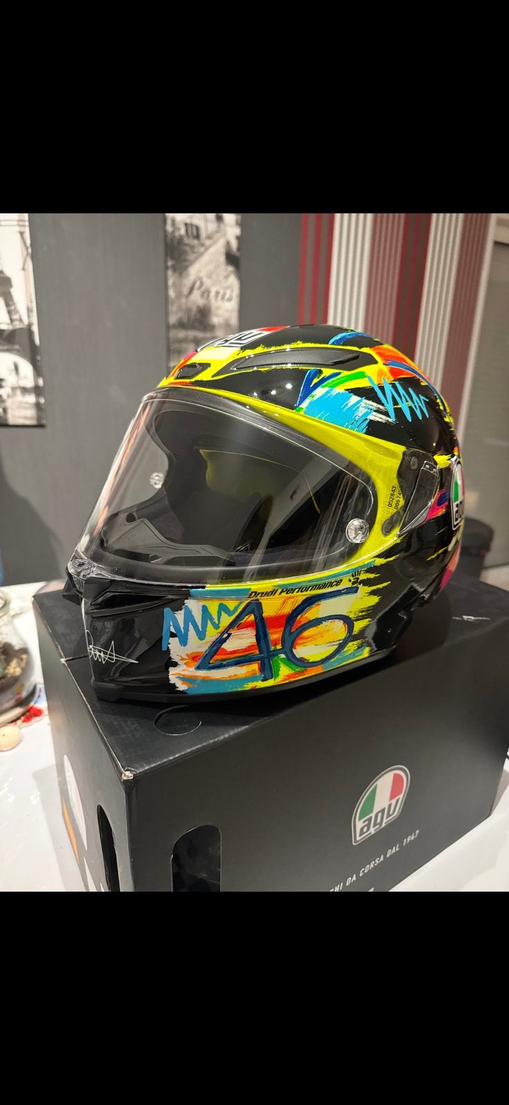 Casque, AGV, Valentino, Rossi pista GP R, Motoren, Ophalen of Verzenden, AGV