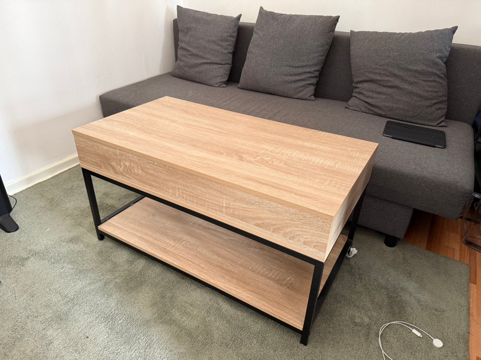 Table basse avec plateau relevable, Maison & Meubles, Tables | Tables de salon, Enlèvement, Comme neuf, Chêne