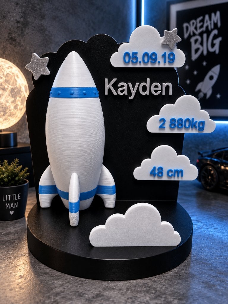 Gepersonaliseerd 3D geboorte-/geboortebord, Ophalen, Overige typen, Zo goed als nieuw, Meerkleurig