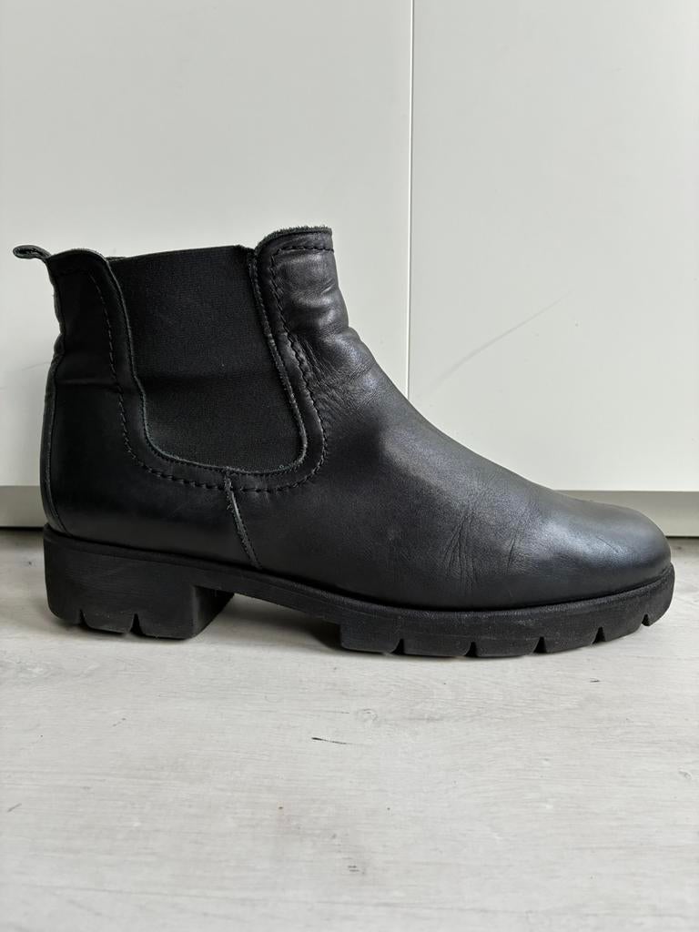Bottines Chelsea Gabor en cuir taille 44 (9.5), Enlèvement ou Envoi, Boots et Botinnes, Porté, Noir