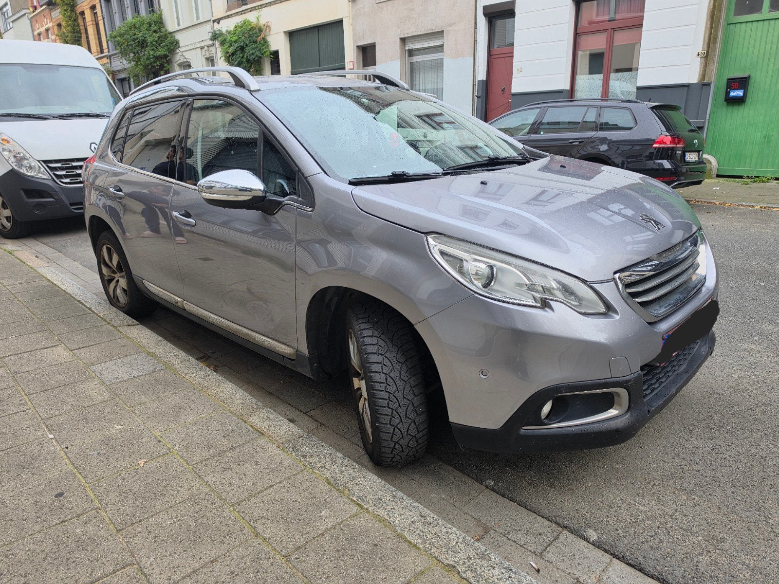 Peugeot 2008 (bj2015) à vendre - automatique, Autos, Cuir, Noir, 5 portes, 5 places