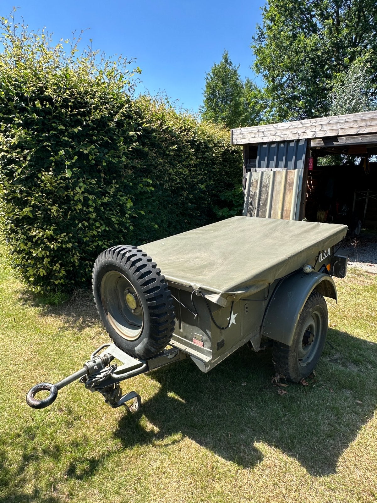 BAN TAM Trailer T3 WILLY's 1/4T met dekzeil, Ophalen, Gebruikt