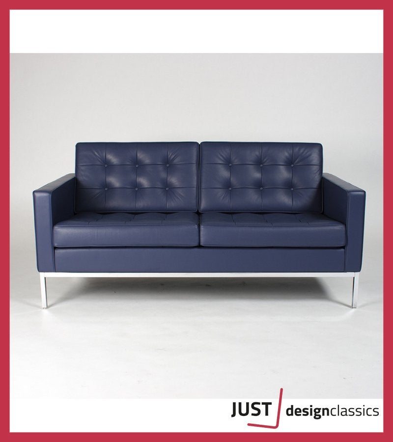 Knoll Florence Knoll 2 Zits Sofa Leder (voorraad:2), Enlèvement, Comme neuf