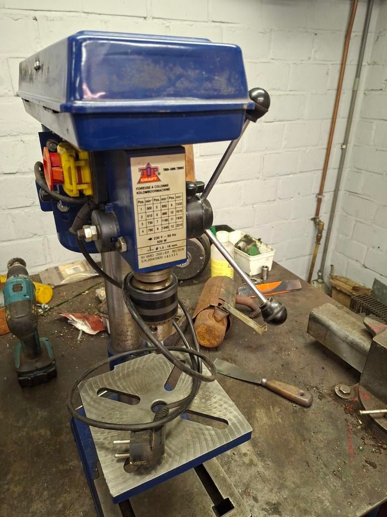 Kleine kolomboormachine, Ophalen, Kolomboormachine